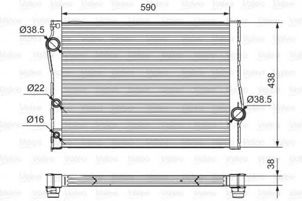 VALEO 701549 Радиатор, охлаждение двигателя