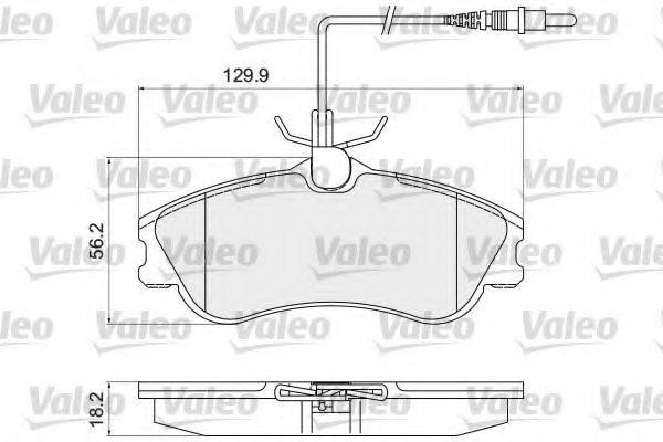 VALEO 872124 Комплект тормозных колодок, дисковый тормоз