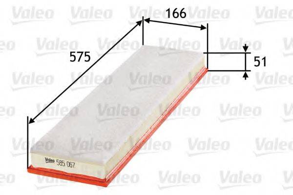 VALEO 585067 Воздушный фильтр