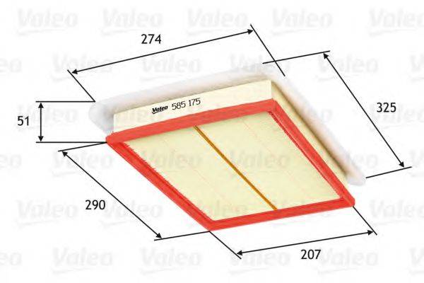 VALEO 585175 Воздушный фильтр