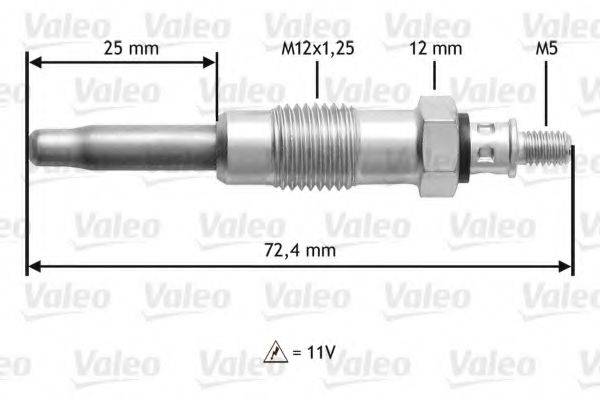 VALEO 345100 Свеча накаливания