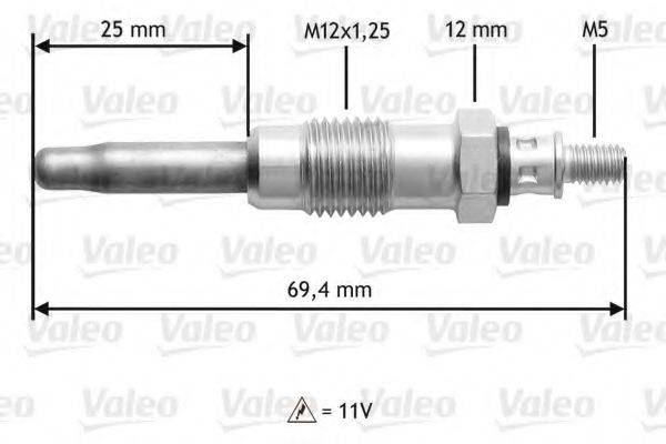 VALEO 345107 Свеча накаливания