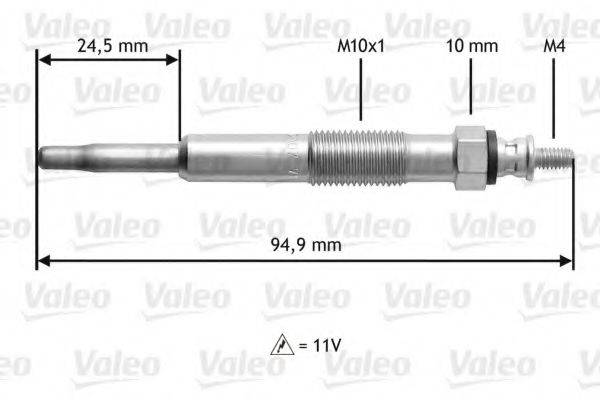 VALEO 345110 Свеча накаливания