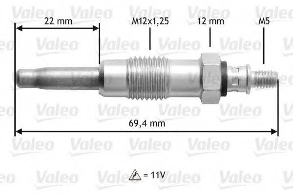 VALEO 345116 Свеча накаливания