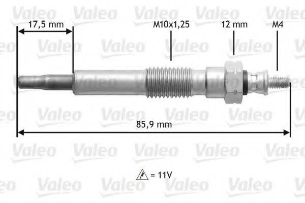 VALEO 345117 Свеча накаливания