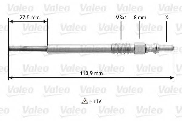 VALEO 345118 Свеча накаливания