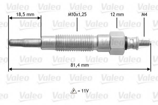 VALEO 345126 Свеча накаливания