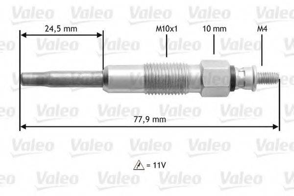 VALEO 345128 Свеча накаливания