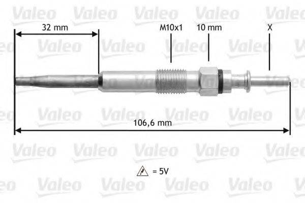 VALEO 345134 Свеча накаливания