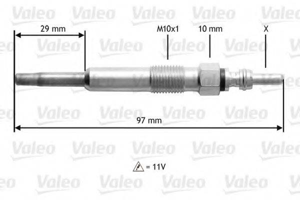 VALEO 345136 Свеча накаливания