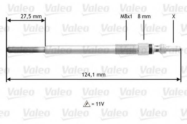 VALEO 345138 Свеча накаливания