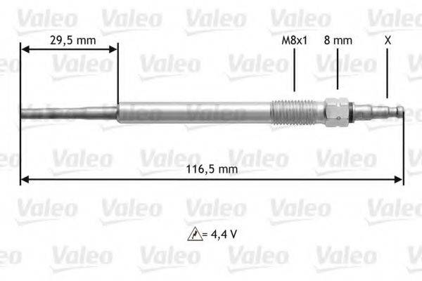 VALEO 345147 Свеча накаливания