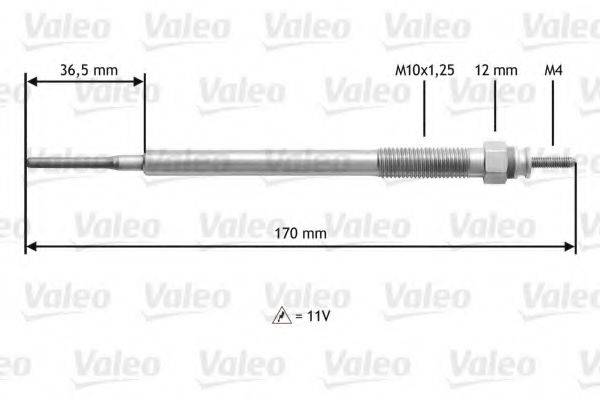 VALEO 345154 Свеча накаливания