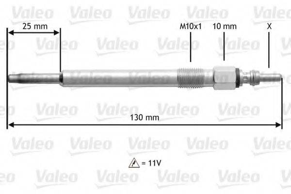 VALEO 345166 Свеча накаливания