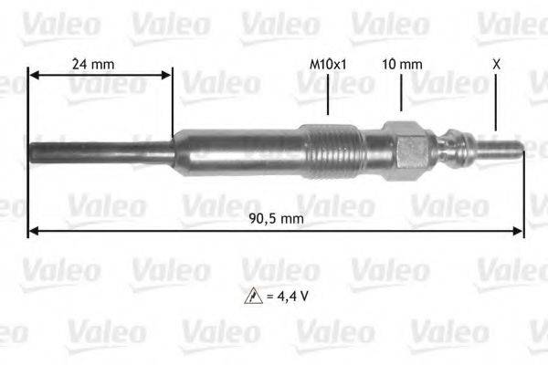 VALEO 345172 Свеча накаливания