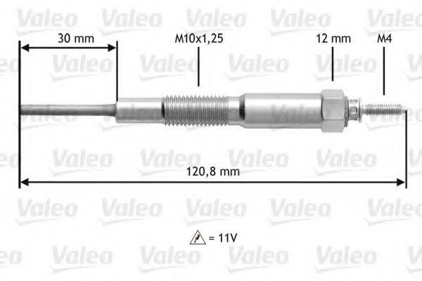 VALEO 345173 Свеча накаливания