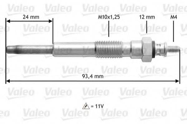 VALEO 345207 Свеча накаливания