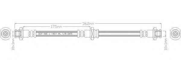 REMKAFLEX 3082 Тормозной шланг