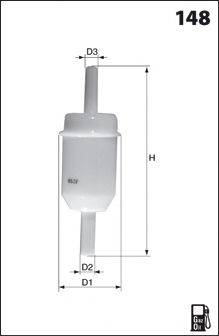 MECAFILTER ELG5213 Топливный фильтр