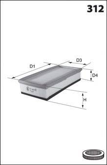 MECAFILTER ELP3884 Воздушный фильтр