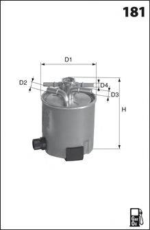 MECAFILTER ELG5388 Топливный фильтр