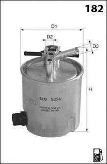 MECAFILTER ELG5356 Топливный фильтр