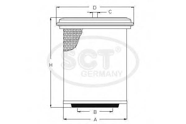 SCT GERMANY SB3198 Воздушный фильтр