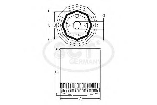SCT GERMANY SM5024 Масляный фильтр