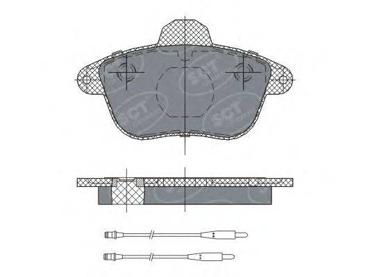 SCT GERMANY SP295PR Комплект тормозных колодок, дисковый тормоз