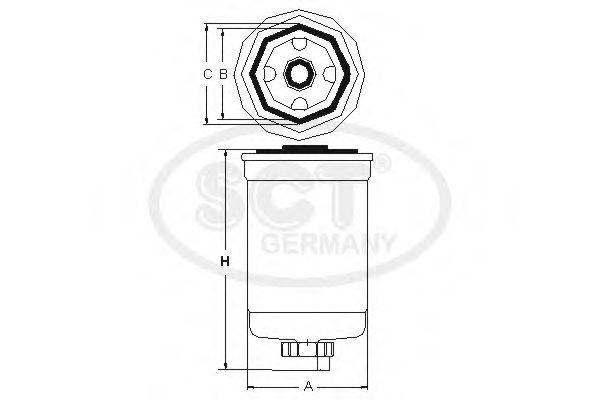 SCT GERMANY ST6082 Топливный фильтр