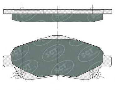 SCT GERMANY SP368PR Комплект тормозных колодок, дисковый тормоз