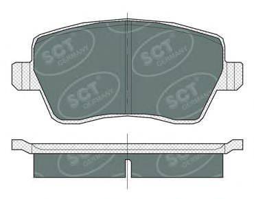 SCT GERMANY SP383PR Комплект тормозных колодок, дисковый тормоз