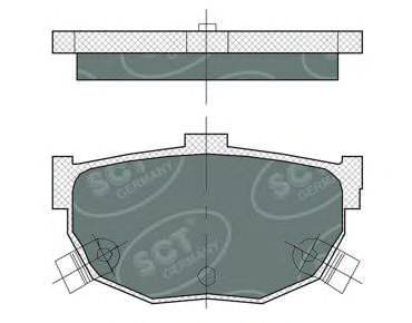 SCT GERMANY SP386PR Комплект тормозных колодок, дисковый тормоз