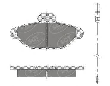 SCT GERMANY SP414PR Комплект тормозных колодок, дисковый тормоз