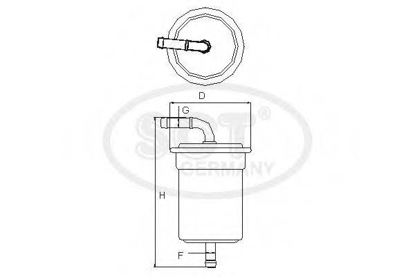 SCT GERMANY ST6114 Топливный фильтр