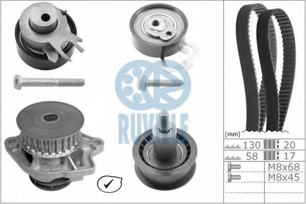 RUVILLE 55456721 Водяной насос + комплект зубчатого ремня