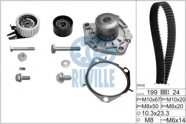 RUVILLE 56036711 Водяной насос + комплект зубчатого ремня