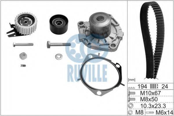 RUVILLE 56036701 Водяной насос + комплект зубчатого ремня