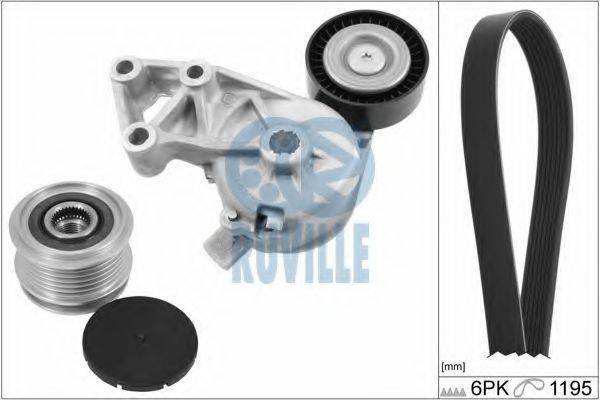 RUVILLE 5571680 Поликлиновой ременный комплект