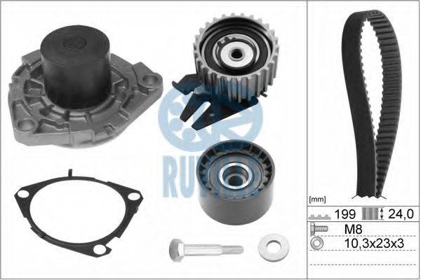 RUVILLE 55898711 Водяной насос + комплект зубчатого ремня