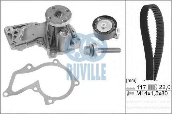 RUVILLE 57118701 Водяной насос + комплект зубчатого ремня