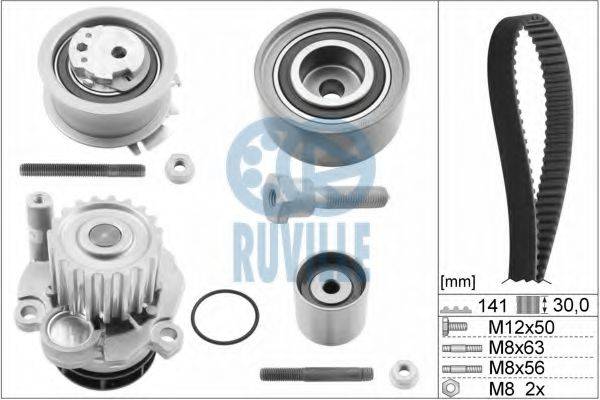 RUVILLE 55766711 Водяной насос + комплект зубчатого ремня