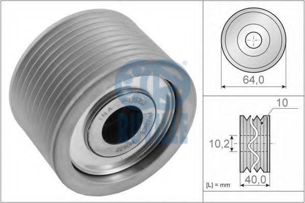 RUVILLE 58938 Паразитный / ведущий ролик, поликлиновой ремень