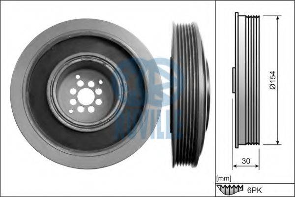 RUVILLE 515407 Ременный шкив, коленчатый вал