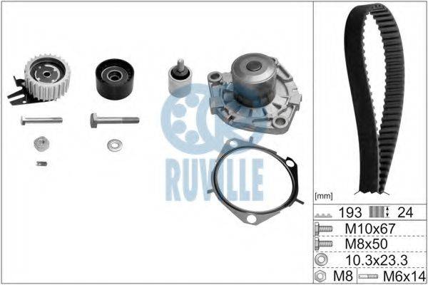 RUVILLE 56036721 Водяной насос + комплект зубчатого ремня