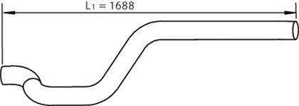 DINEX 47686 Труба выхлопного газа