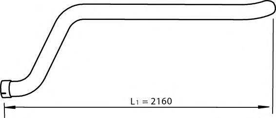 DINEX 54658 Труба выхлопного газа