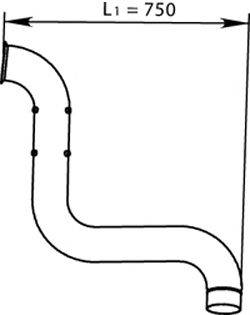 DINEX 66213 Труба выхлопного газа
