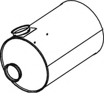 DINEX 64453 Средний глушитель выхлопных газов