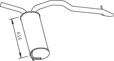 DINEX 73327 Глушитель выхлопных газов конечный